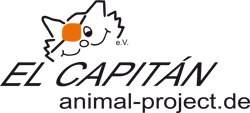 logo of an animal rescue organization with a cartoon cat dressed as a pirate